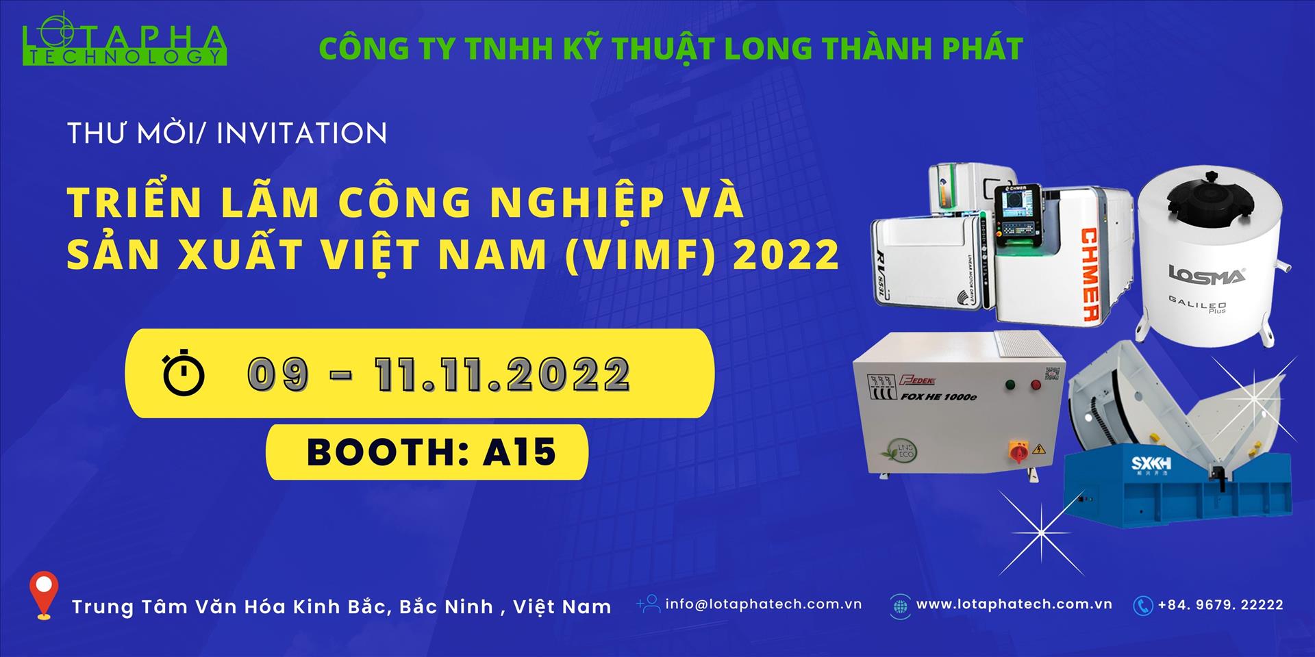 TRIỂN LÃM CÔNG NGHIỆP VÀ SẢN XUẤT VIỆT NAM (VIMF) 2022 