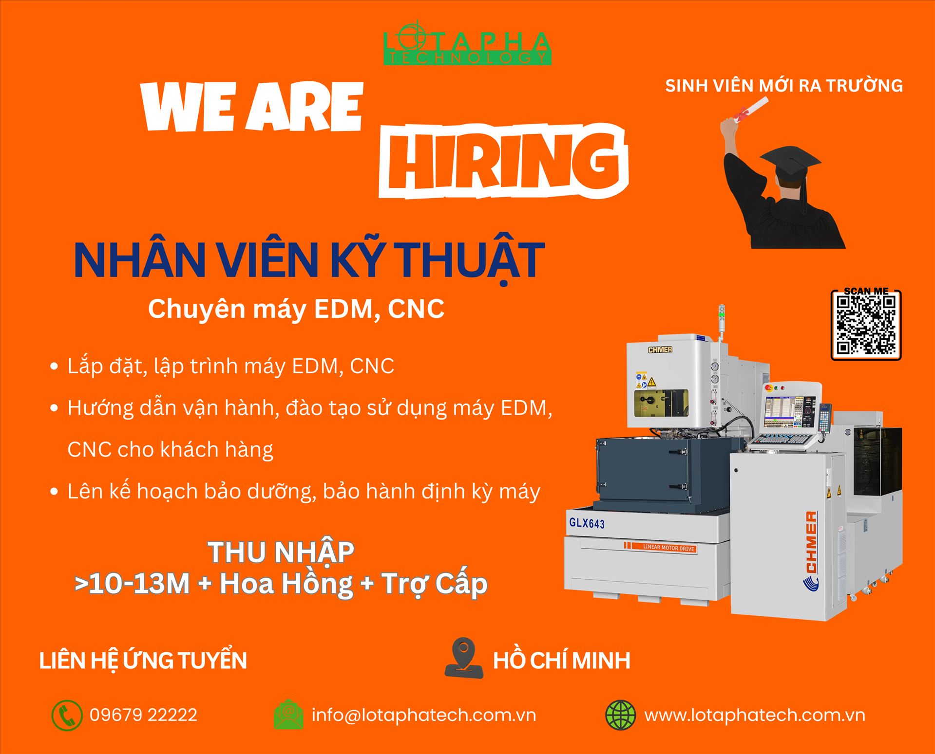 NHÂN VIÊN KỸ THUẬT (CHUYÊN MÁY EDM,CNC)