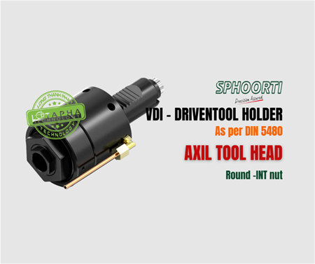 SPHOORTI | DRIVEN TOOL HOLDER | AXIAL TOOL HEAD-ROUND | INT NUT