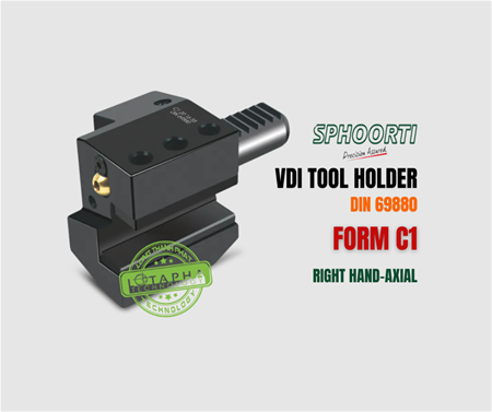 SPHOORTI | VDI TOOL HOLDER | RIGHT HAND AXIAL | FORM C1
