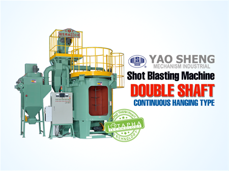 DOUBLE SHAFT HANGING TYPE CONTINUOUS SHOT BLASTING MACHINE
